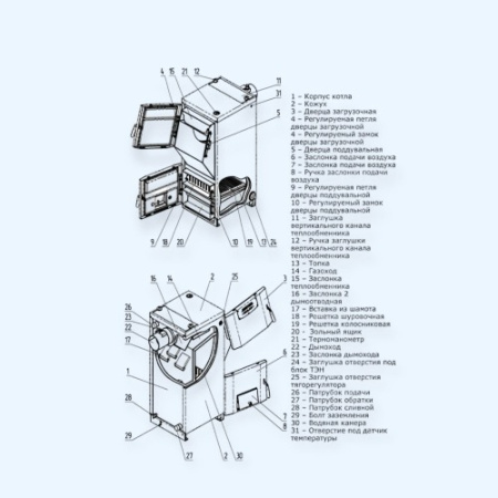 BULAT 23 Zota Котел отопительный твердотопливный