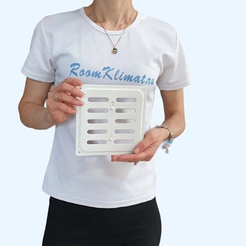 160х160 с задвижкой белая Решетка вентиляционная металлическая