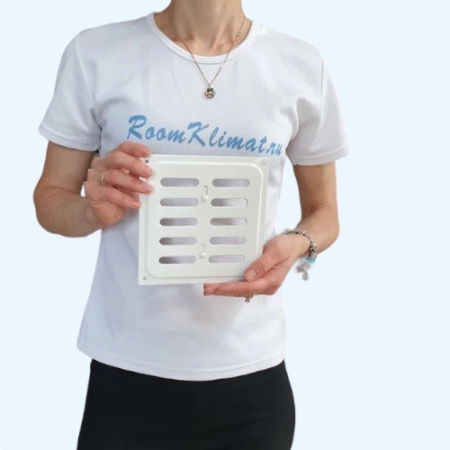 160х160 с задвижкой белая Решетка вентиляционная металлическая