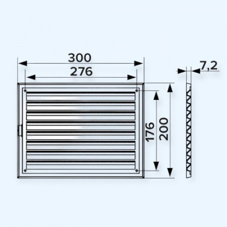 3020RZN ERA Решетка вентиляционная RZN сетка разъемная 300х200 пластик