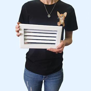 1WA 200*100 Shuft алюминиевая настенная однорядная решетка с регулируемыми жалюзи