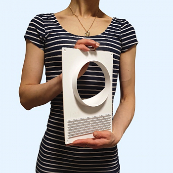 125ПТПР ERA Площадка торцевая ПТПР фланец D125 решетка 180х250 пластик