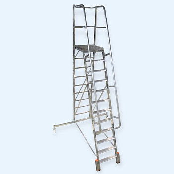 Лестница с платформой Vario траверса 2000 Krause 12 ступеней (833365)