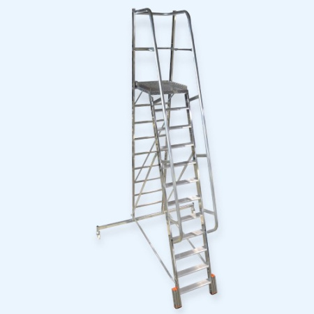 Лестница с платформой Vario траверса 2000 Krause 12 ступеней (833365)