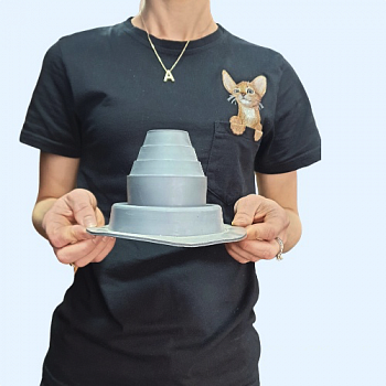 Манжета кровельная прямая №2 серая EPDM (45-75 мм)