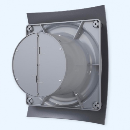 4C Dark Gray metal Breeze DICITI Вентилятор накладной D100 обр.клапан 4C Dark Gray metal Breeze DICITI Вентилятор накладной D100 обр.клапан