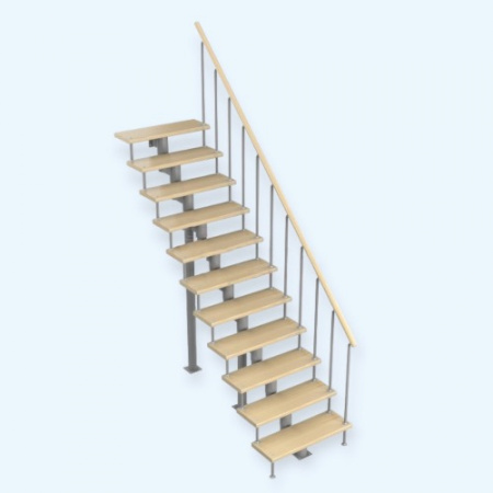 Стандарт (h 2700-2820) Лесенка Модульная лестница прямой марш