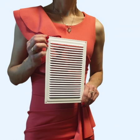 160х230 белая Решётка металлическая без бортика