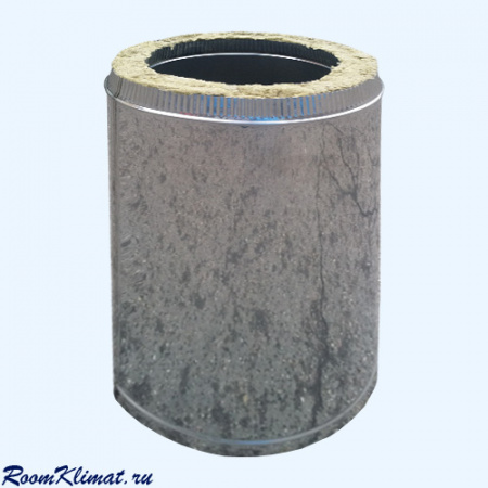 Дымоход сэндвич 0,5 нерж - 0,5 оцинк d-100-180 (L 1000)