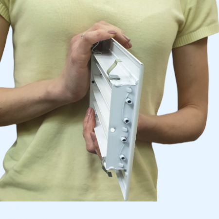 1WA 200*100 Shuft алюминиевая настенная однорядная решетка с регулируемыми жалюзи