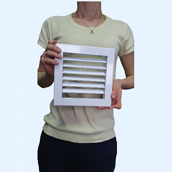 1WA 150*150 Shuft алюминиевая настенная однорядная решетка с регулируемыми жалюзи