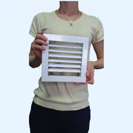 1WA 150*150 Shuft алюминиевая настенная однорядная решетка с регулируемыми жалюзи