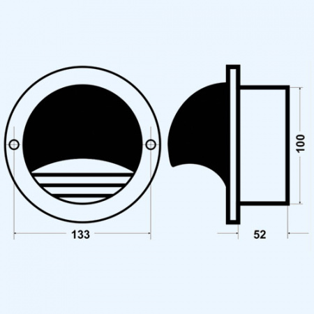 10ВМ Выход стенной ВМ фланец D100 каплесборник сетка нерж.сталь ERA STREETLINE