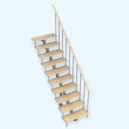 Стандарт (h 2250-2350) Лесенка Модульная лестница прямой марш