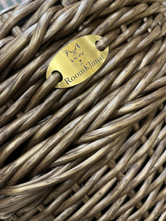 Кашпо конус из искусственного ротанга бронзовый орех (1) 30 литров