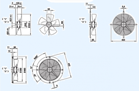A4D350-AA06-01 Ebmpapst Вентилятор осевой