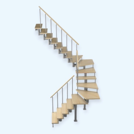 Спринт 180 4/1/7 (h 3240-3420) Лесенка Модульная лестница поворот на 180С