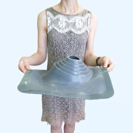 Манжета кровельная из термостойкой EPDMп резины Профи №1 серая (75-200 мм)