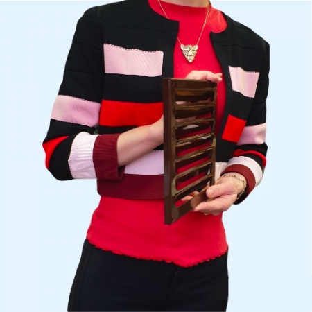 РМ 200х200 коричневая Решётка вентиляционная металлическая