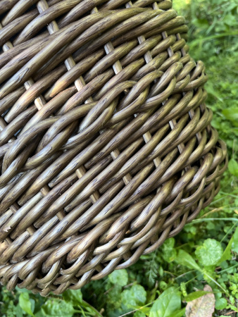 Кашпо конус из искусственного ротанга бронзовый орех 30 литров