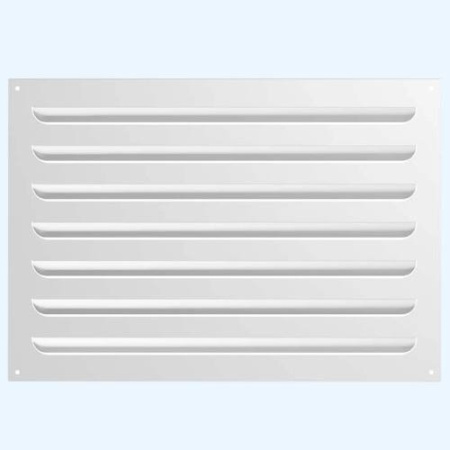 Решетка вентиляционная МВР жалюзи 500х350 окрашенная сталь белый ERA