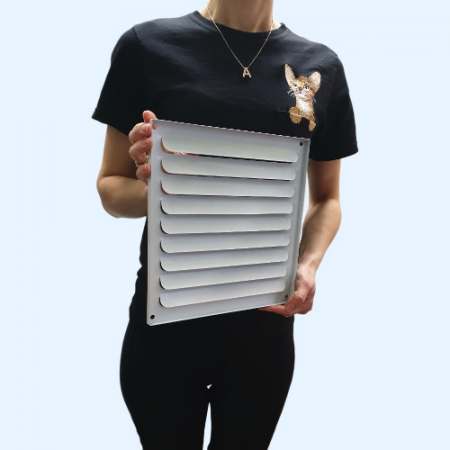 РМ 250х250 белая Решётка вентиляционная металлическая