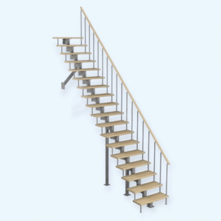 Стандарт 180 (h 3240-3420) Лесенка Модульная лестница прямой марш