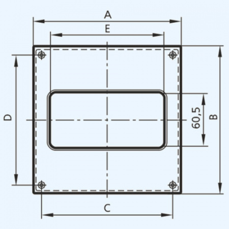 620НПП ERA Накладка торцевая НПП 60х204 264х119 пластик