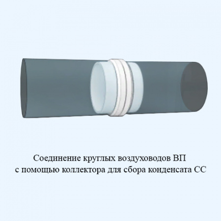 10СС ЭРА (ERA) Соединитель круглых пластиковых воздуховодов для сбора конденсата