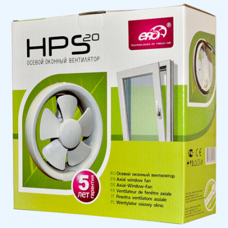 HPS 20 D 240 ЭРА (ERA) Вентилятор оконный обр.клапан тяг.выкл HPS 20 D 240 ЭРА (ERA) Вентилятор оконный обр.клапан тяг.выкл