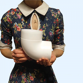 10ККП ERA Колено ККП D100 90° пластик