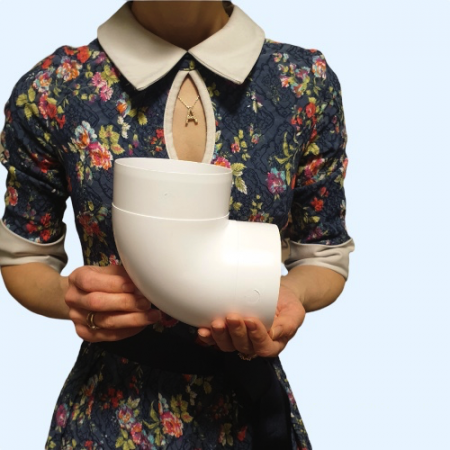 10ККП ERA Колено ККП D100 90° пластик