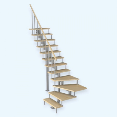 Фаворит 180 1/8 (h 2160-2280) Лесенка Модульная лестница поворот на 90С