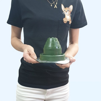 Манжета кровельная прямая №2 зеленая EPDM (45-75 мм)