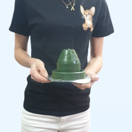 Манжета кровельная прямая №2 зеленая EPDM (45-75 мм)