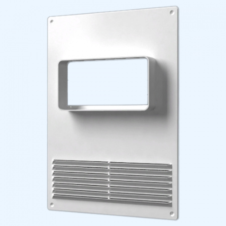 612ПТГР 120х60 ERA Площадка торцевая ПТГР фланец 60х120 горизонтальная решетка 180х250 пластик