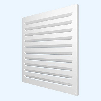 Решетка вентиляционная МВР жалюзи 500х500 окрашенная сталь белый ERA
