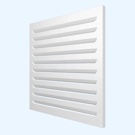 Решетка вентиляционная МВР жалюзи 500х500 окрашенная сталь белый ERA