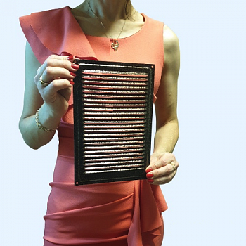 160х230 медь Решётка металлическая без бортика