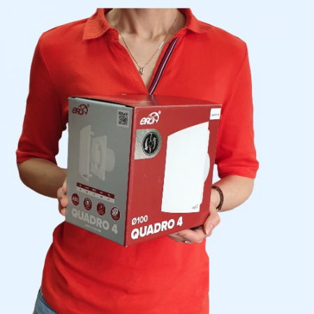 4C Quadro ЭРА (Era) Вентилятор накладной D100 обр.клапан