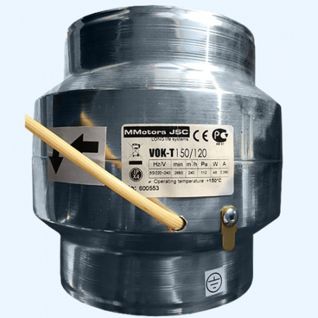 ВОК 150/120 T MMotors JSC Вентилятор канальный осевой высокотемпературный