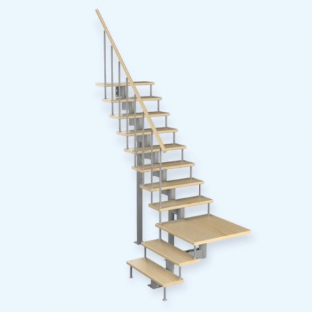 Статус 2/8 (h 2475-2585) Лесенка Модульная лестница поворот на 90С с площадкой