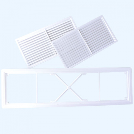 4513РП фланец 432х117 переточная 455х133 ЭРА (ERA) Решетка вентиляционная РП пластик