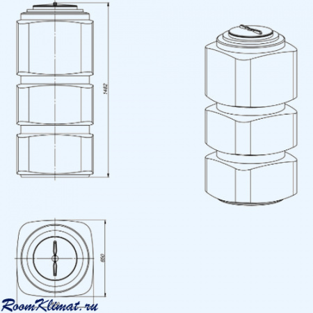 Полимер F 500 Пластиковый бак емкость для воды