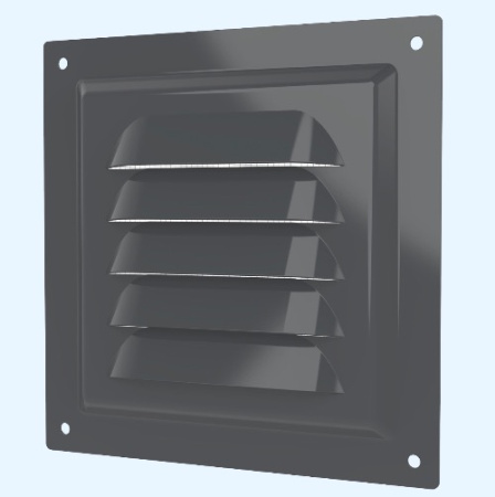 1212МЭ Gray (серый) ERA Решетка вентиляционная МЭ сетка 125х125 окраш.сталь