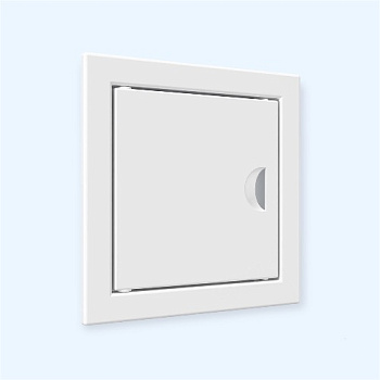 Л1515Р Люк ревизионный ЛР фланец 146х146 ручка 168х168 пластик EVECS