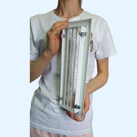 1WA 300*100 Shuft алюминиевая настенная однорядная решетка с регулируемыми жалюзи