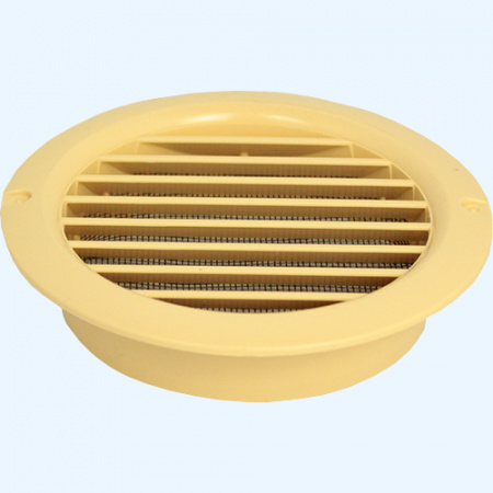 Решетка вентиляционная пластиковая круглая Vents МВ 100 бВС бежевая