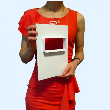 612ПТГ ERA Площадка торцевая ПТГ фланец 60х120 горизонтальная 180х250 пластик