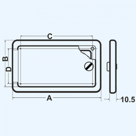ЛТ2525П Люк ревизионный ЛТП накладной 250х250 пластик EVECS